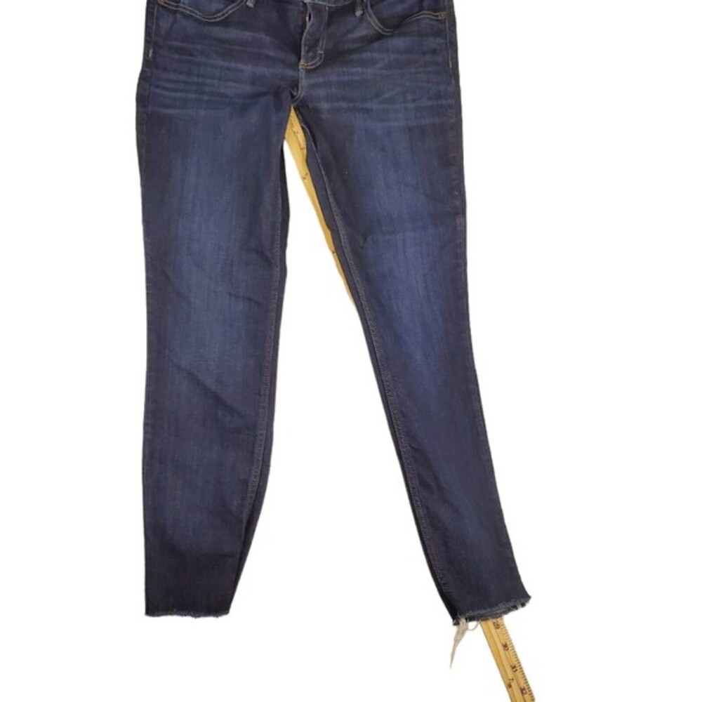 Maurices 29 Skinny‎ Ankle Raw Hem Fringe Dark Wash Stretch Denim Jeans - Picture 2 of 11
